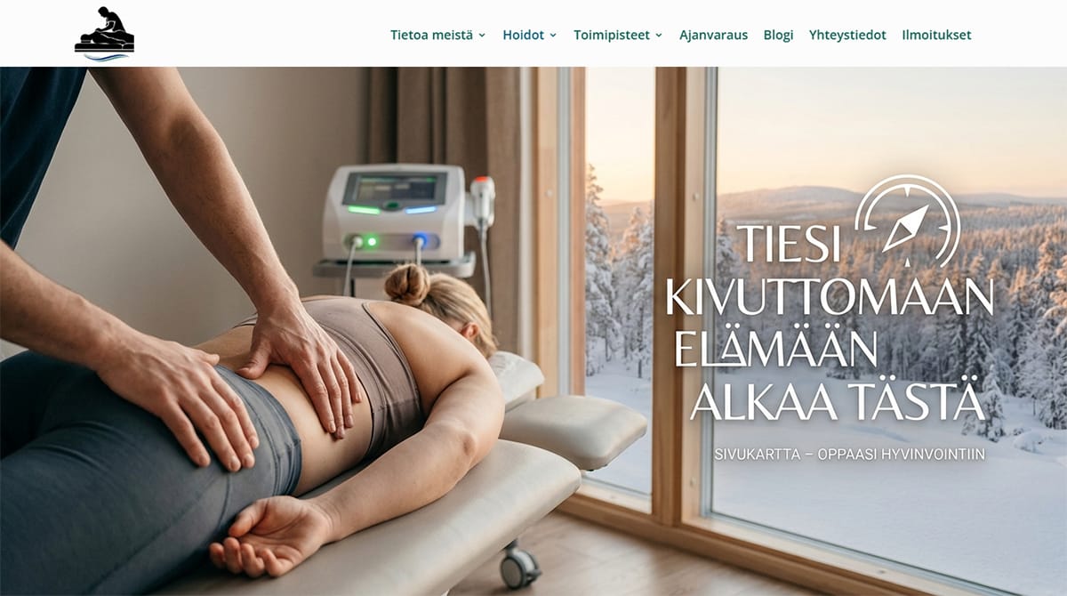 Kivutpois – Hyvinvointi Sivukartta Kivutpois Hyvinvointi Sivukartta